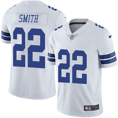 Nike Cowboys #22 Emmitt Smith White Men's Stitched NFL Vapor Untouchable Limited Jersey - Click Image to Close